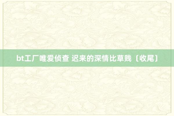 bt工厂唯爱侦查 迟来的深情比草贱〔收尾〕