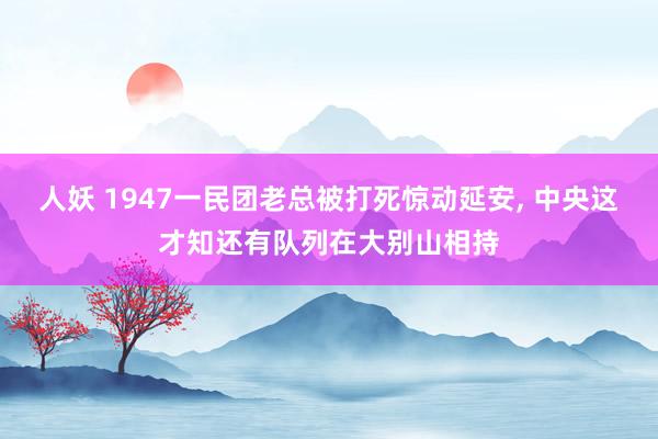 人妖 1947一民团老总被打死惊动延安, 中央这才知还有队列在大别山相持