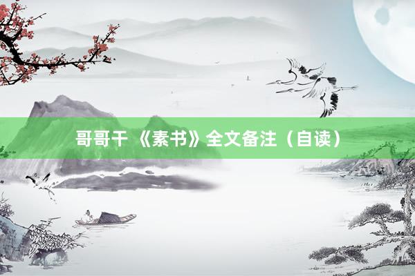 哥哥干 《素书》全文备注（自读）